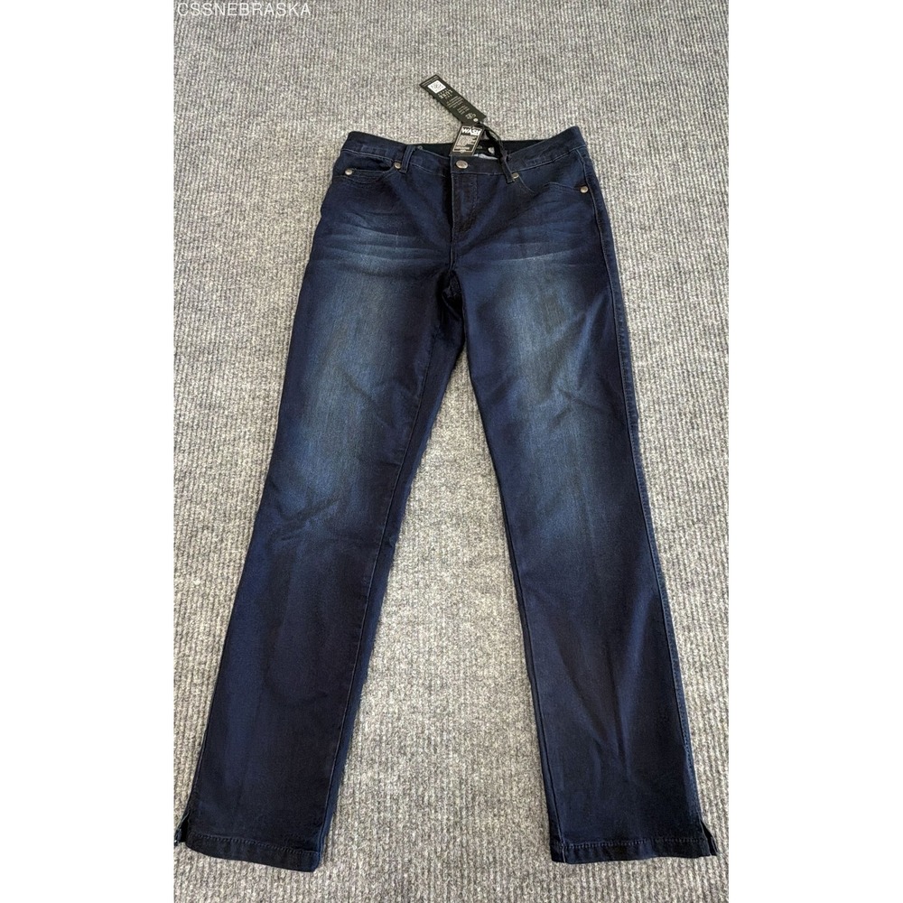 Luxe Kingston Ankle Blue Denim Jeans featuring a lightly faded finish - Size 29